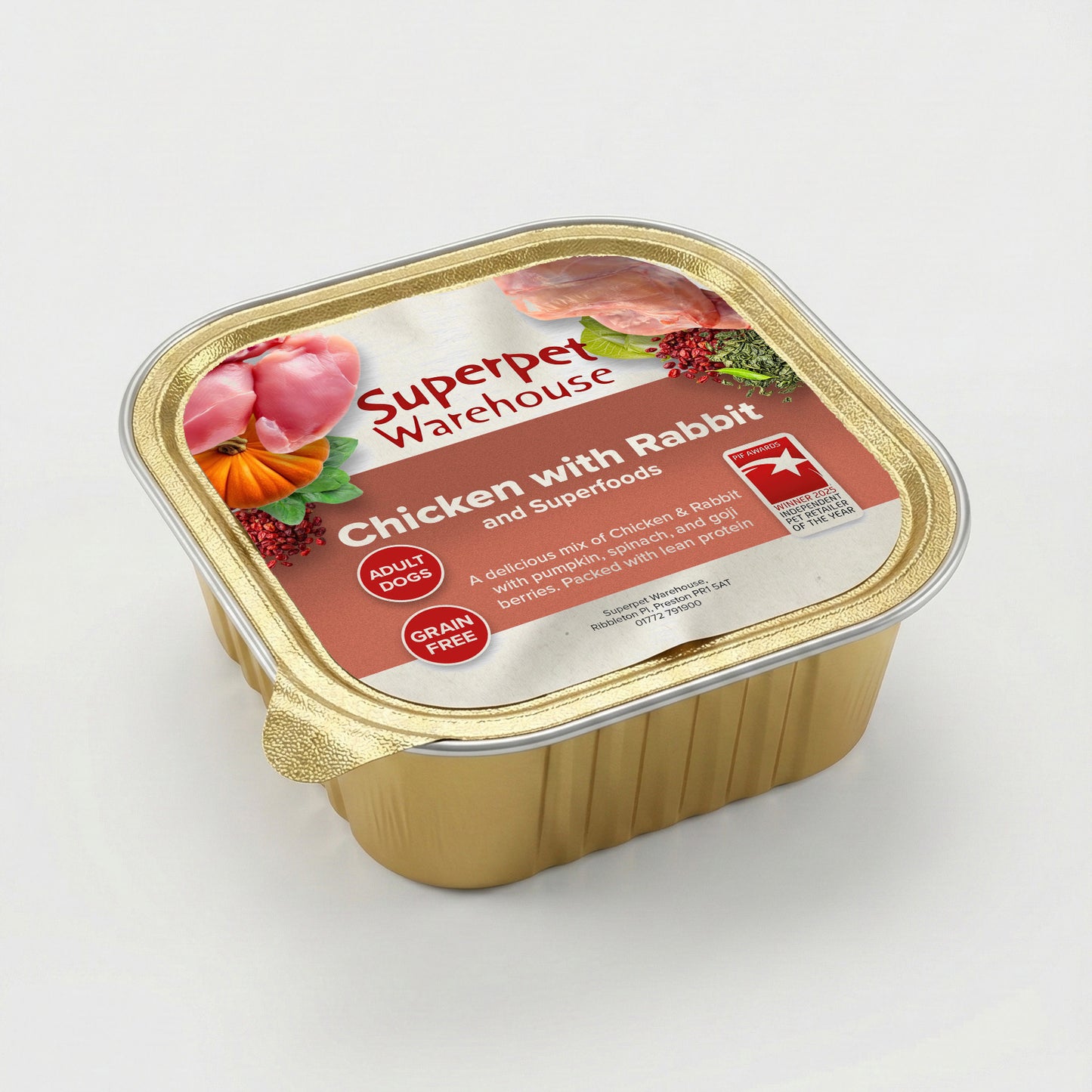 Superpet Wet Tray Chicken with Rabbit Feast 300g