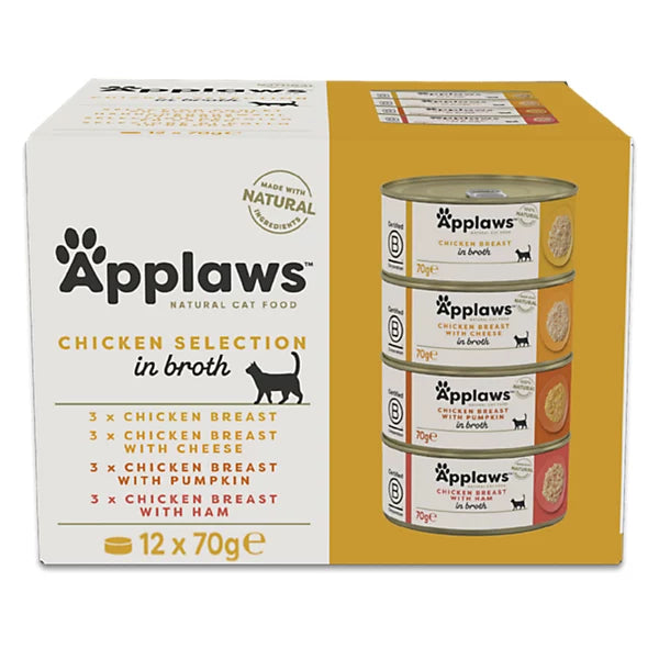 Applaws Cat Tin Multipack Chicken Selection 12 X 70g product image