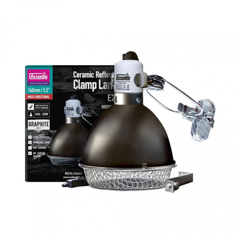 Arcadia Chrome Ceramic Clamp Lamp 140mm / 5.5"