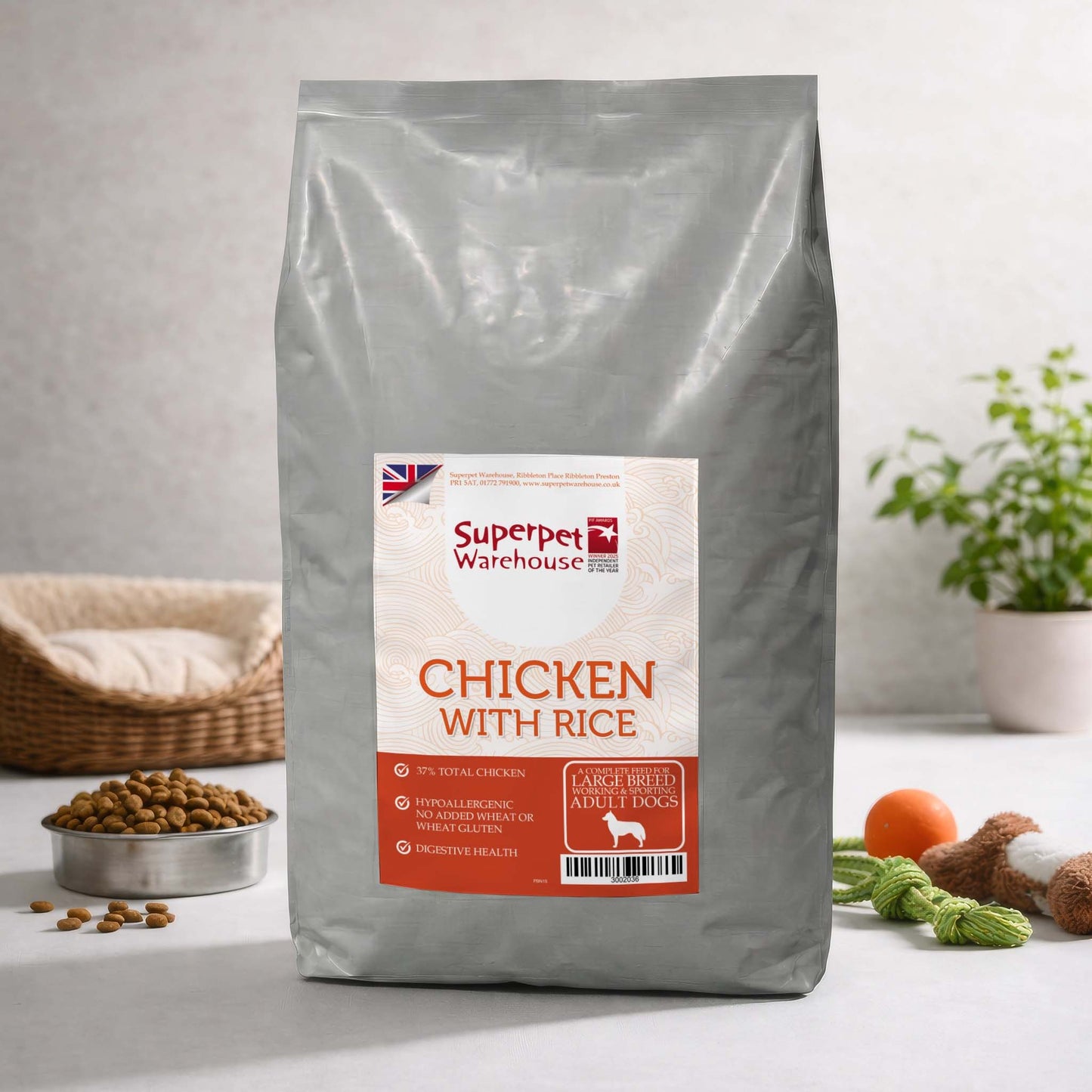 Superpet Super Premium Dog Large Breed Adult Chicken & Rice 12kg