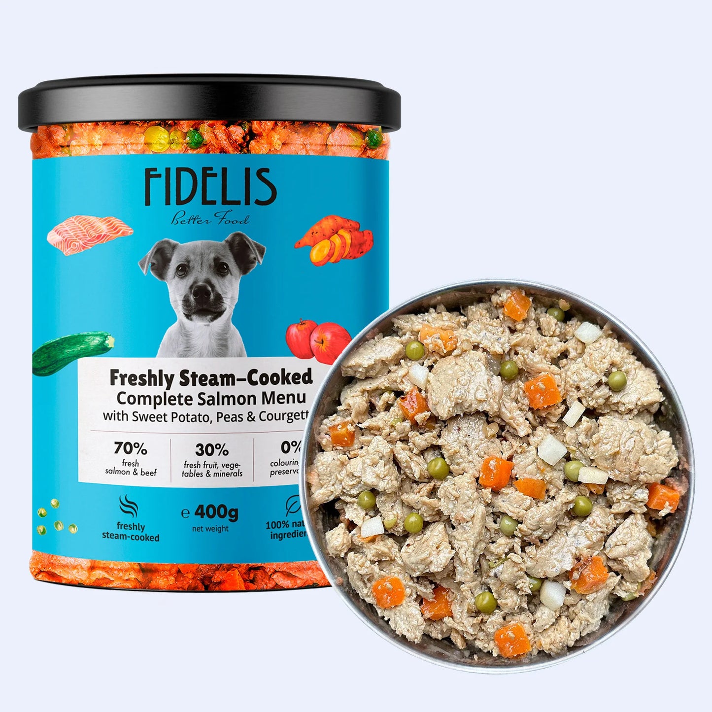 Fidelis Fresh Salmon with Sweet Potato, Peas, and Courgette 400g product image
