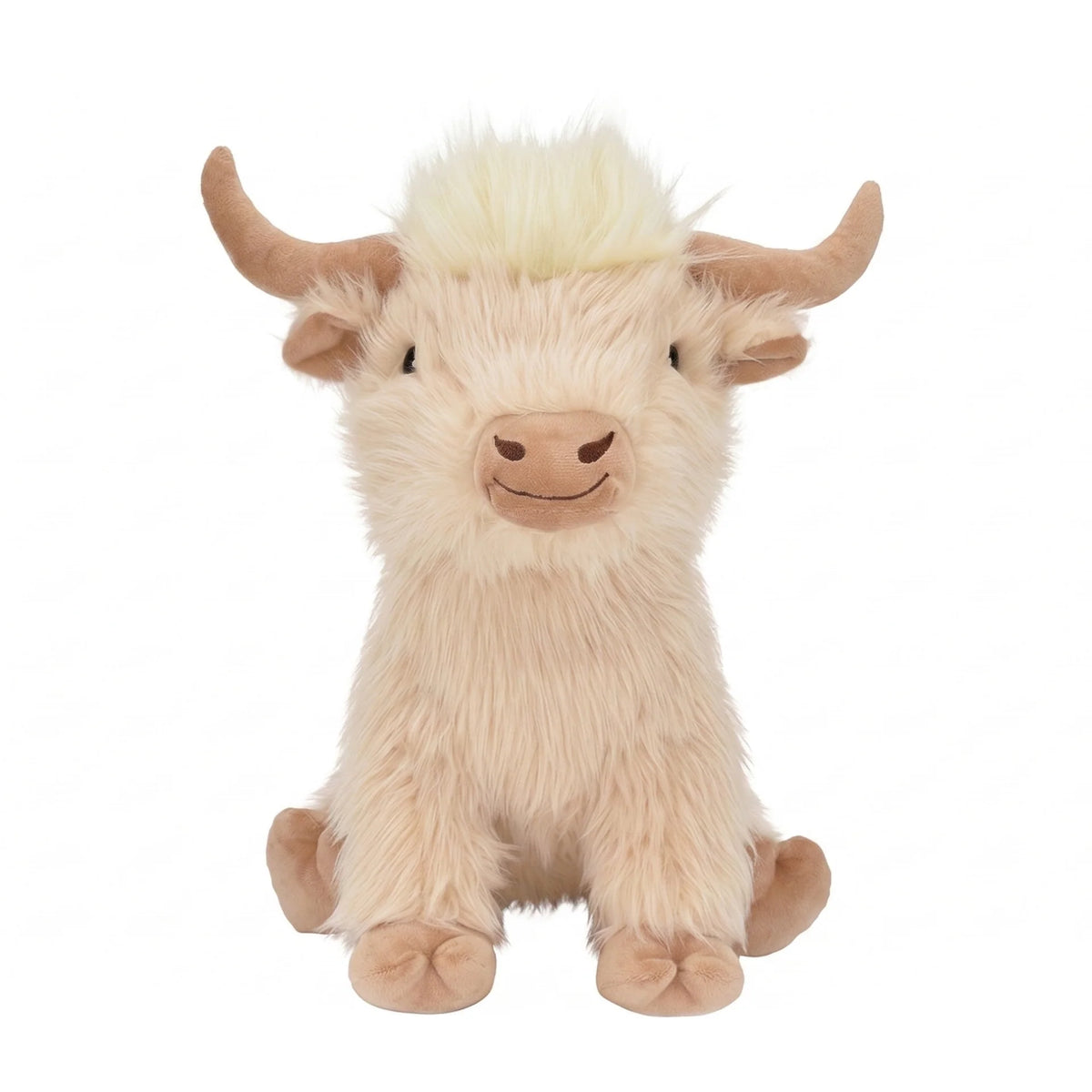 Happy Pet Jumbo Highland Cow Dog Toy – Cream product image