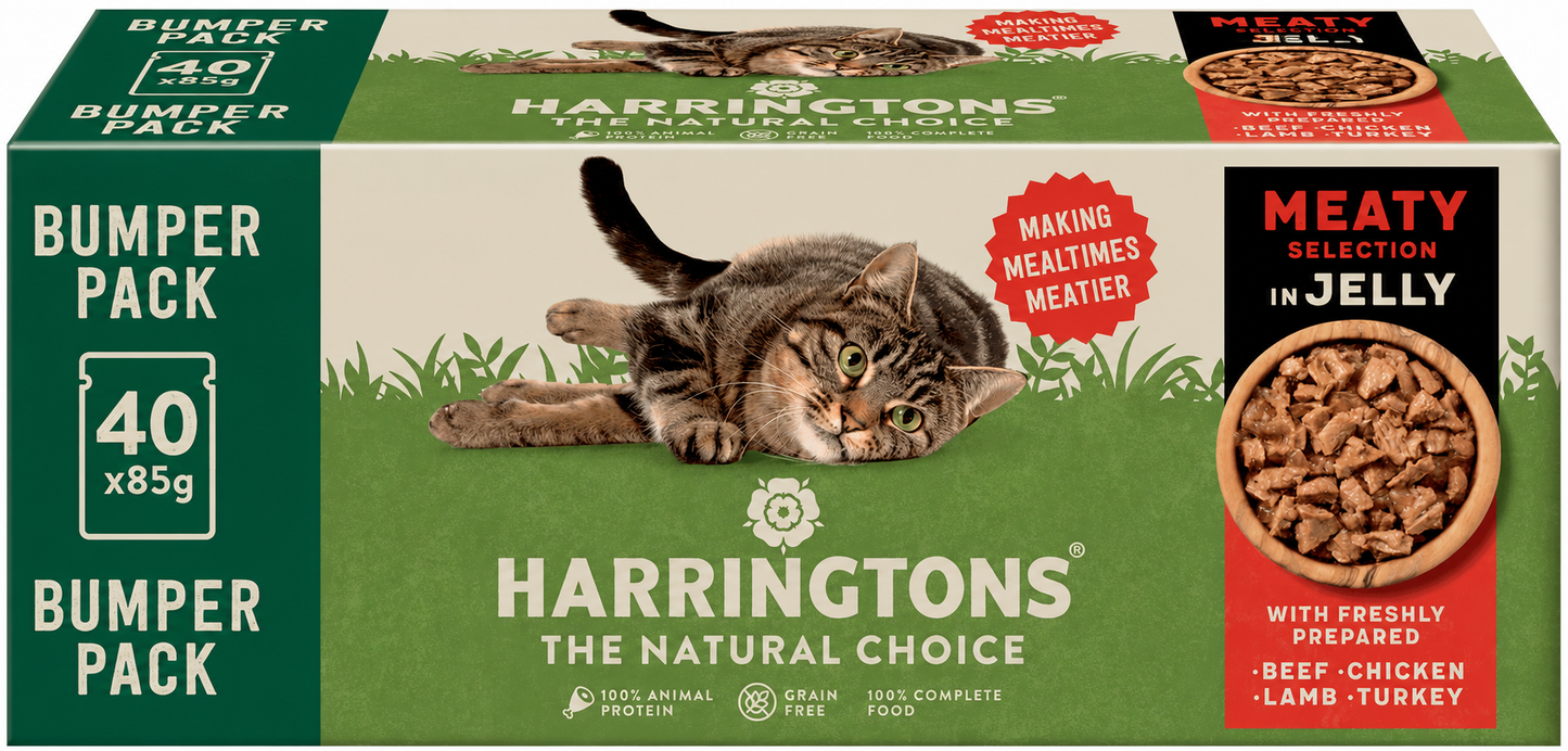Harringtons Cat Wet Meaty Fillets in Jelly 40x85g product image