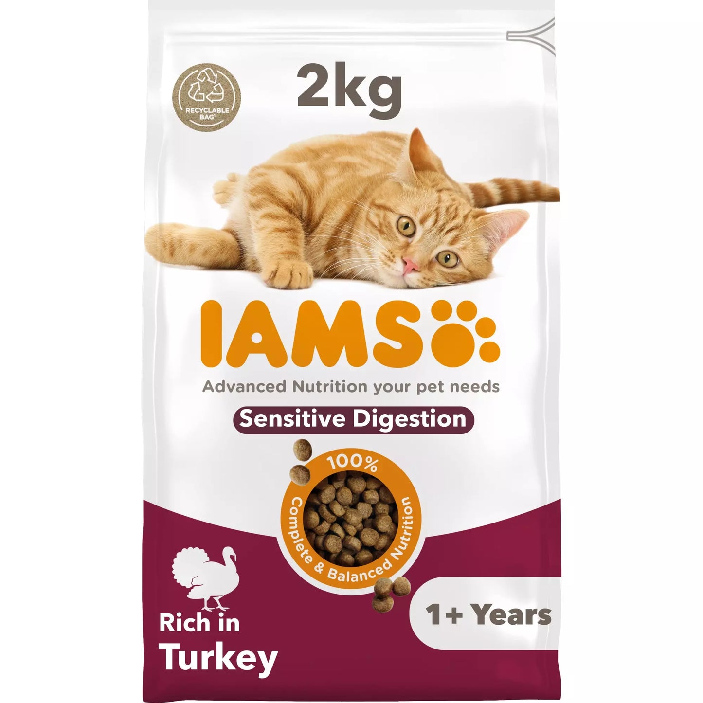Iams Cat Adult Sensitive Turkey 2kg product image