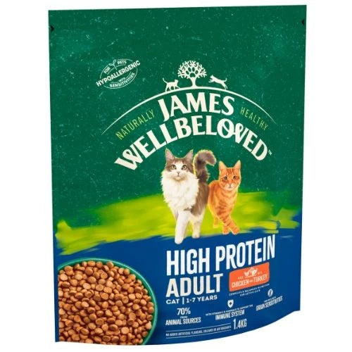 James Wellbeloved Cat Adult High Protein Chicken & Turkey 1.4kg product image