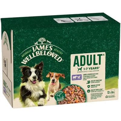 James Wellbeloved Dog Pouch Adult Lamb 12x90g product image