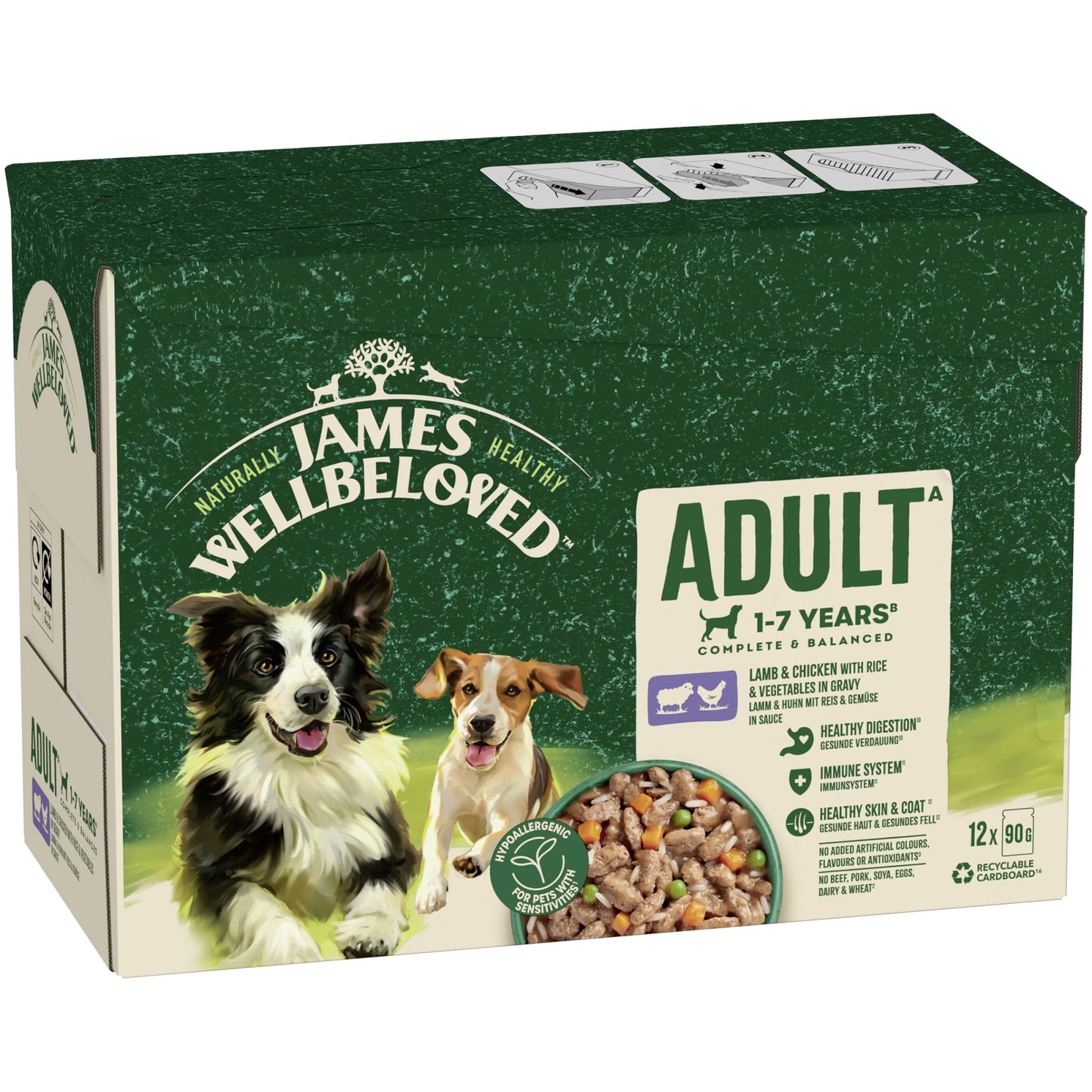 James Wellbeloved Dog Pouch Senior Lamb 12x90g product image
