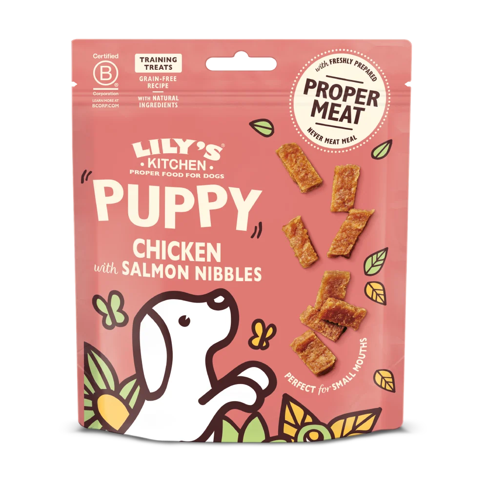 Lily's Kitchen Dog Treats Puppy Chicken with Salmon Nibbles 70g product image