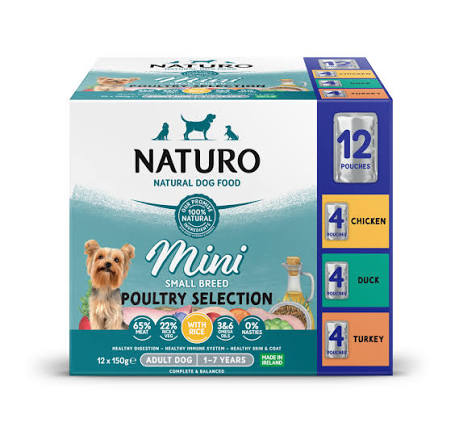 Naturo Dog Mini Variety Pack 12x150g Pouches product image