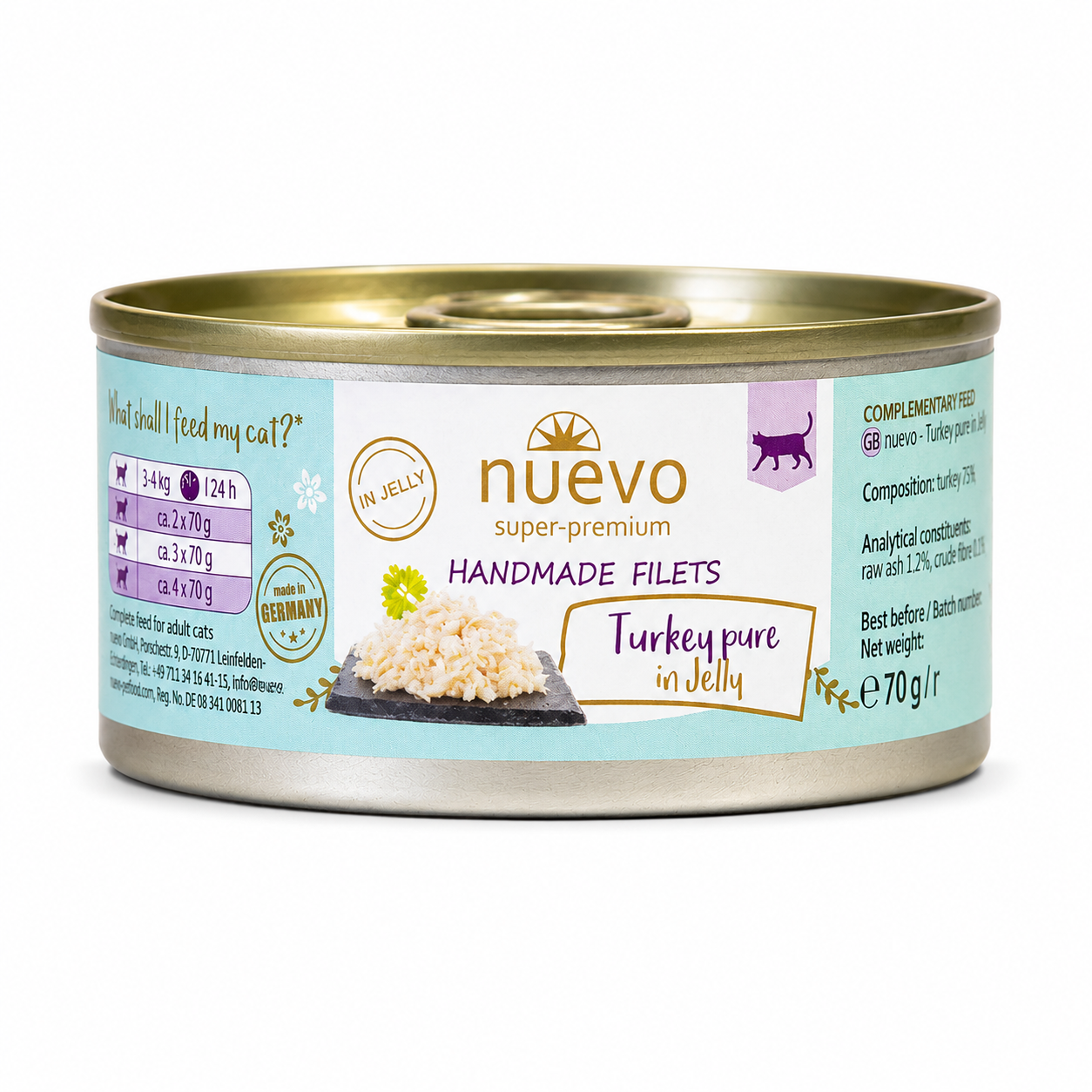 Nuevo Cat Can Handmade Turkey Fillet 70g product image