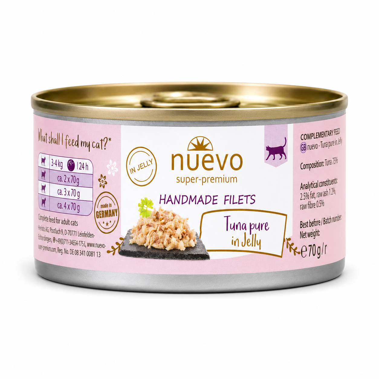 Nuevo Cat Handmade Filets Tuna in Jelly 70g product image