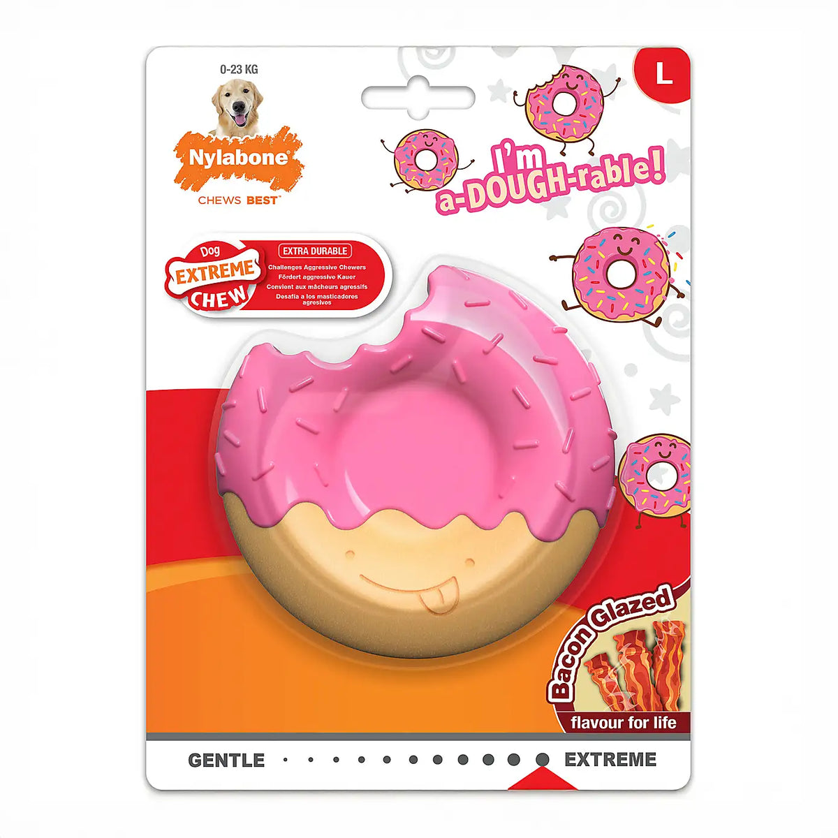 Nylabone Bacon Glazed Extreme Donut - Large product image