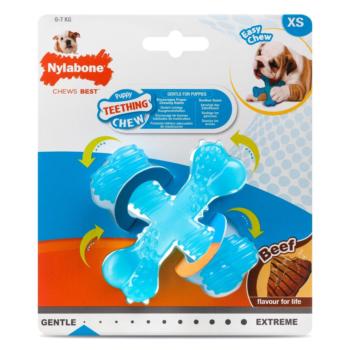 Nylabone Beef Puppy X Shaped Chew - Extra Small product image