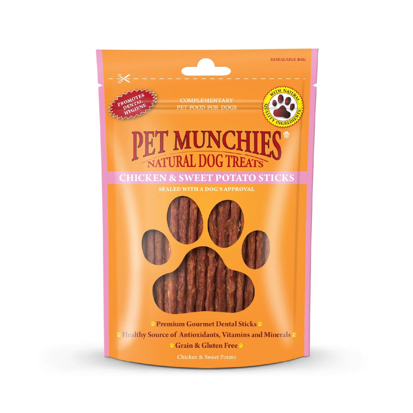 Pet Munchies Chicken & Sweet Potato Sticks 90g product image