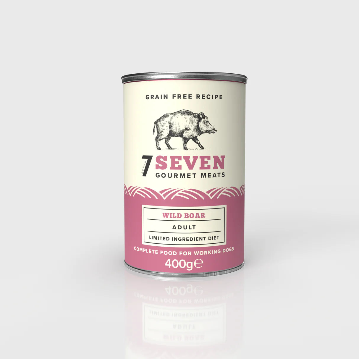 Seven Gourmet Meats Cans Adult Wild Boar 400g product image