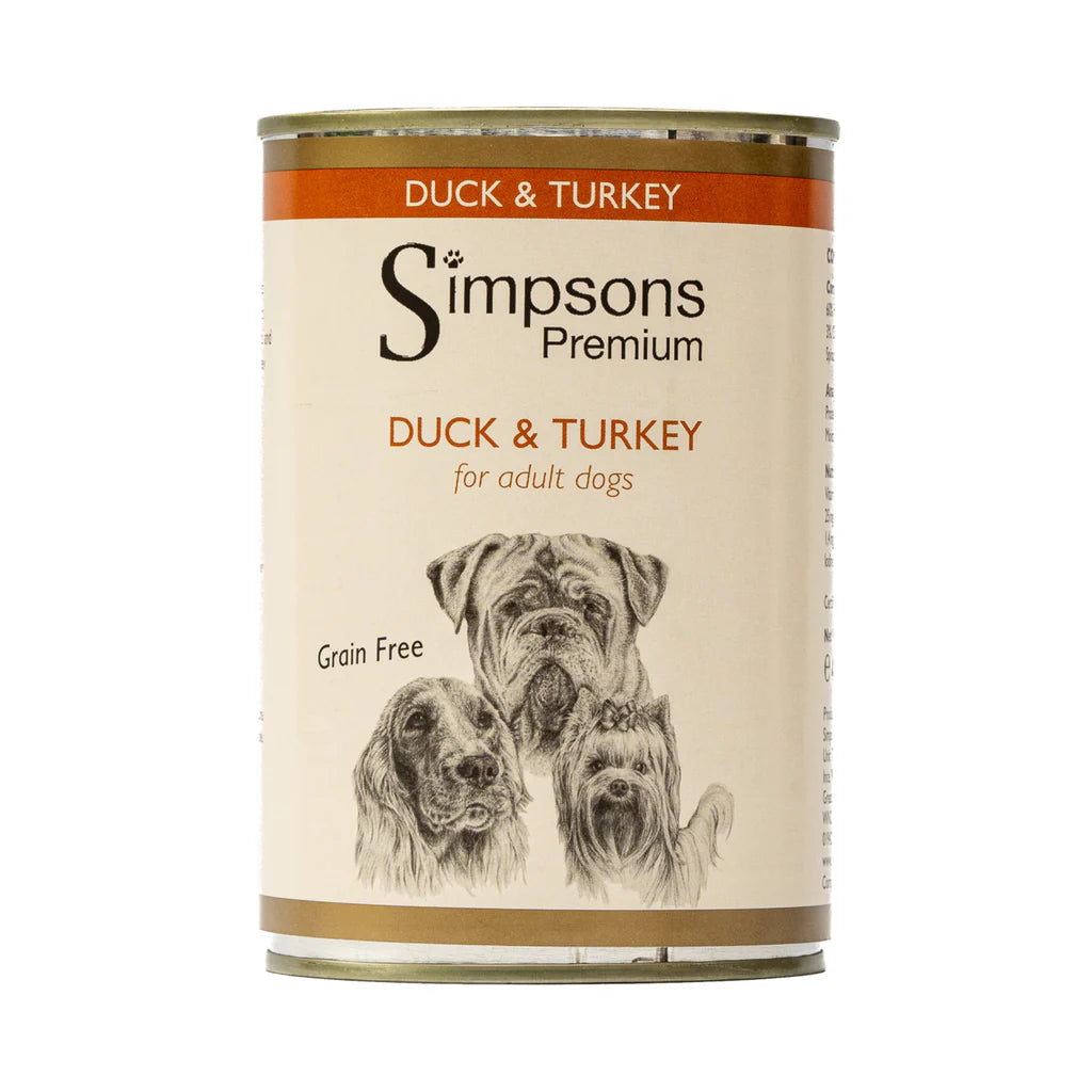 Simpsons Premium Duck & Turkey Grain Free Dog Can 400g product image
