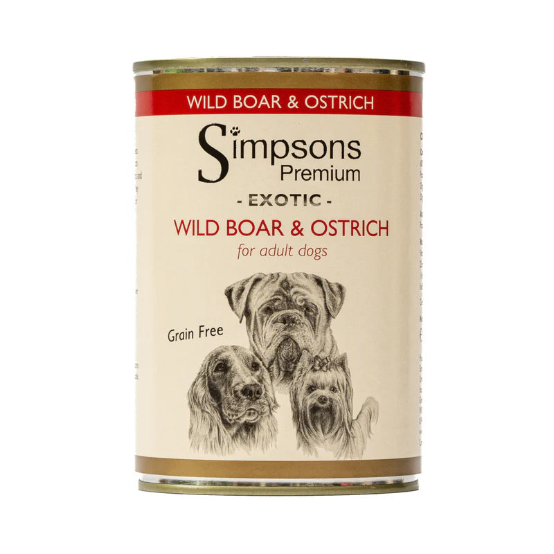 Simpsons Premium Exotic Wild Boar And Ostrich 400g product image