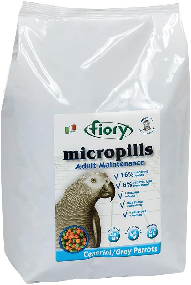 Fiory MicroPills Cold Pressed Pellets African Grey Parrot Food 2.5kg