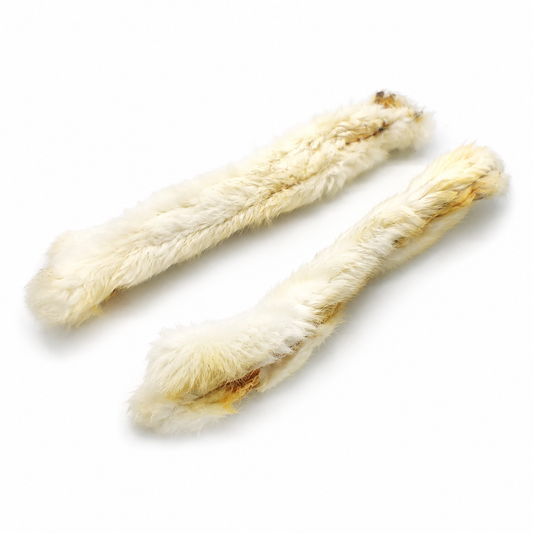 Giant Rolled Rabbit Skin with Fur