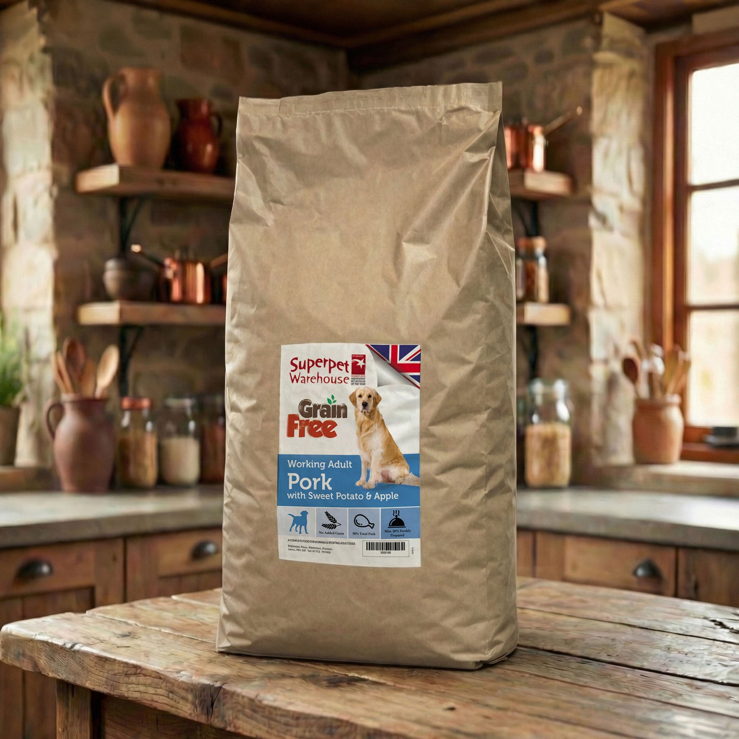 Superpet Grain Free Adult Pork Working Dog 15kg