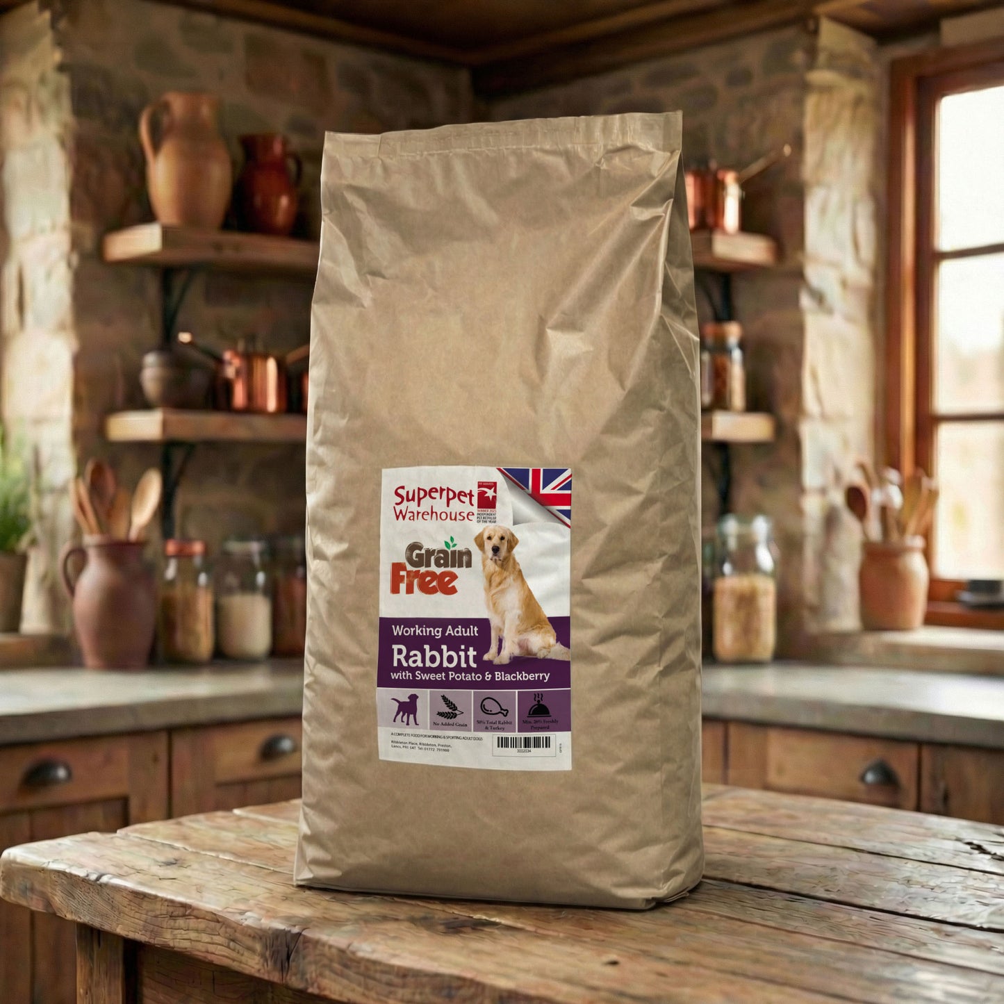 Superpet Grain Free Adult Rabbit Working Dog 15kg