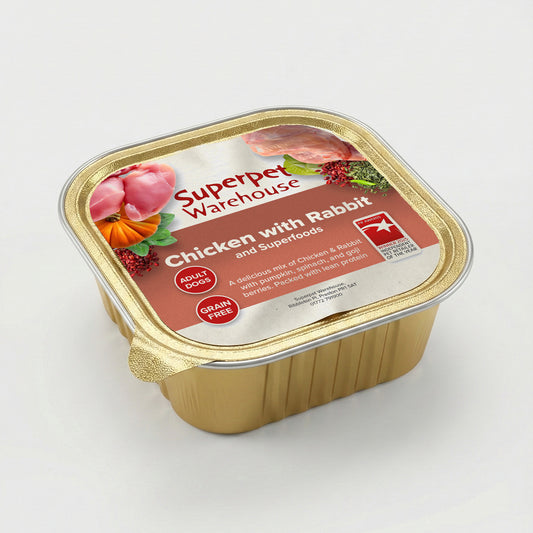 Superpet Wet Tray Chicken with Rabbit Feast 300g