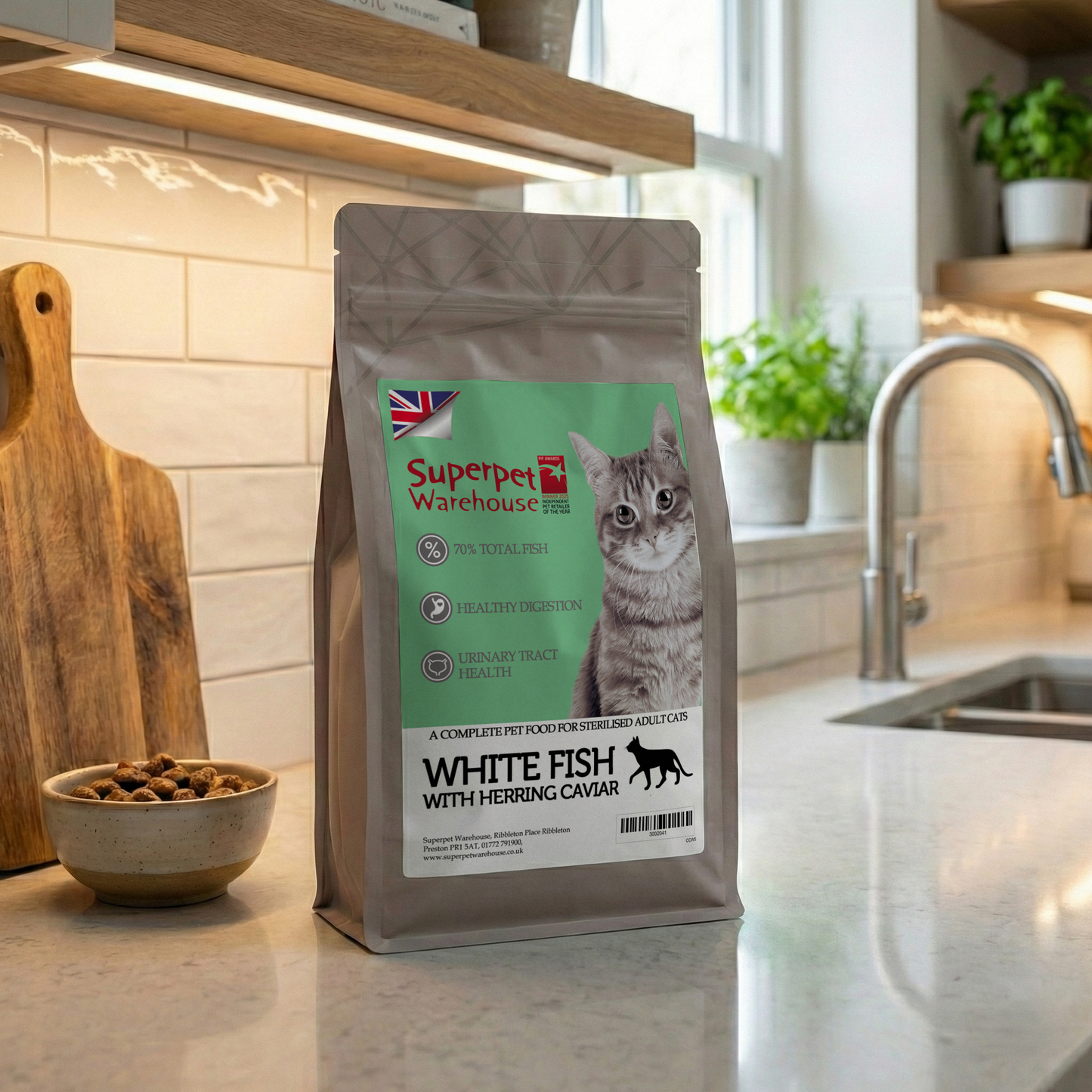 Superpet Connoisseur Cat White Fish With Herring Caviar 5kg