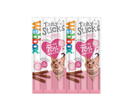Webbox Cats Delight Sticks Salmon & Trout 6 Pack