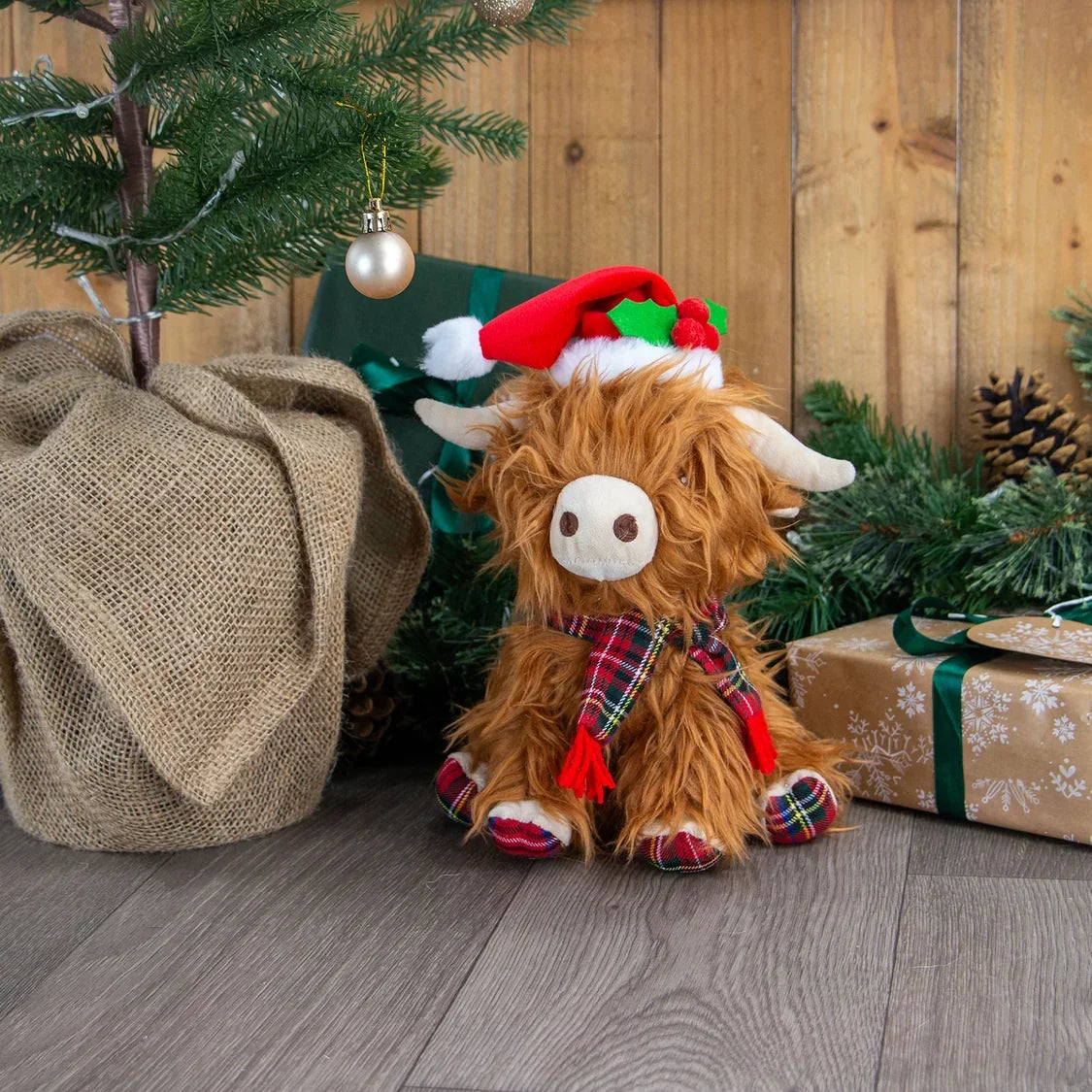 Ancol Festive Fergus Highland Cow Dog Toy product image