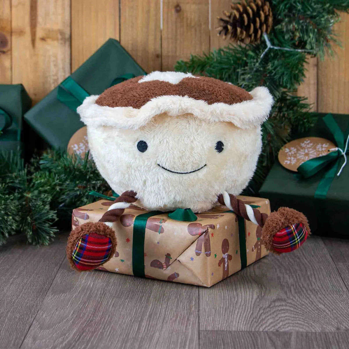 Ancol Mikey Mince Pie Christmas Dog Toy product image