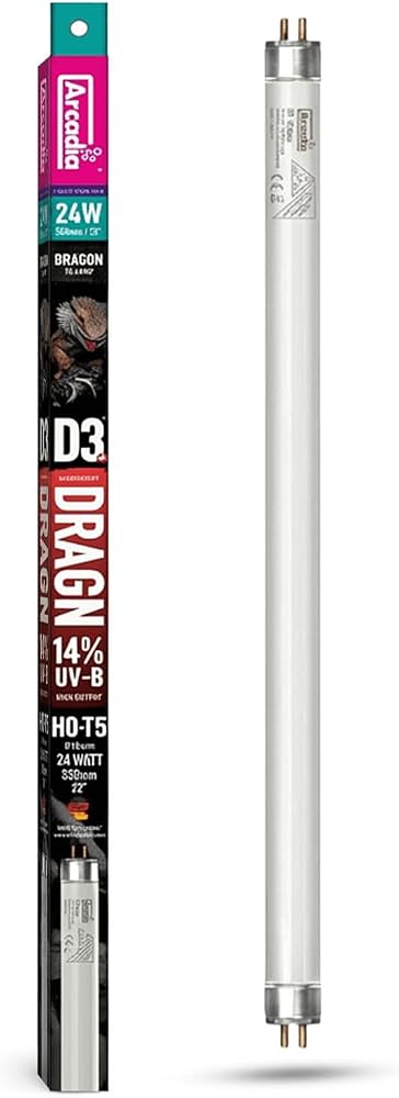 Arcadia D3+ Dragon T5 UVB Lamp 14% 24W 22" product image