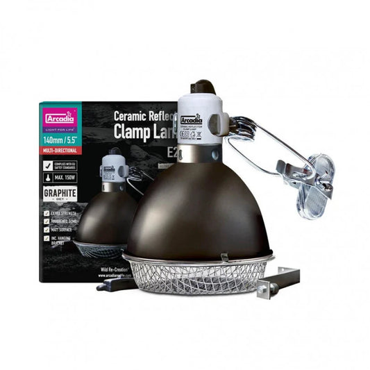 Arcadia Chrome Ceramic Clamp Lamp 140mm / 5.5"