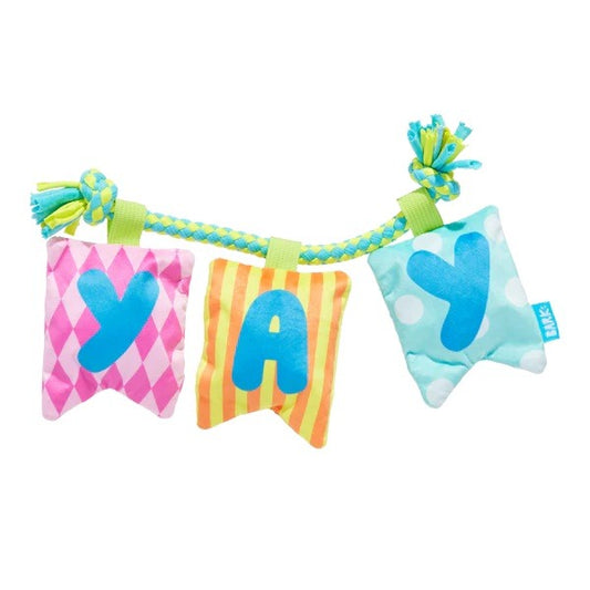BARK Happy Yay Banner Plush Tug Dog Toy product image