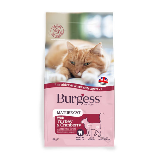 Burgess Mature Cat Turkey & Cranberry 4kg product image