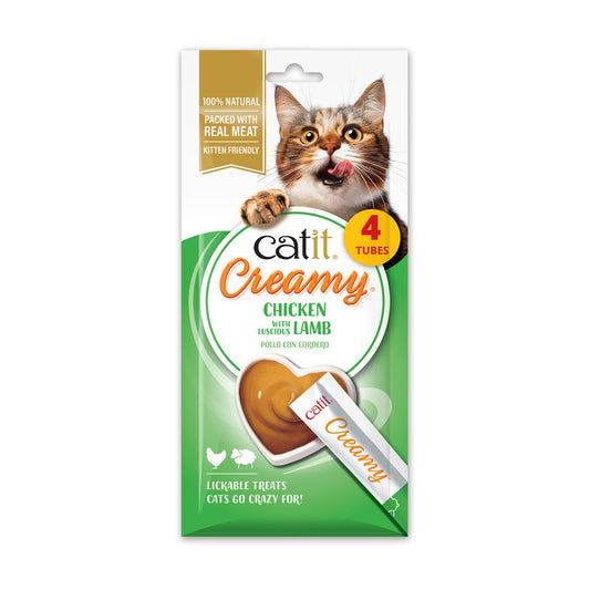 Catit Creamy Treats Chicken And Lamb 4 Tubes product image