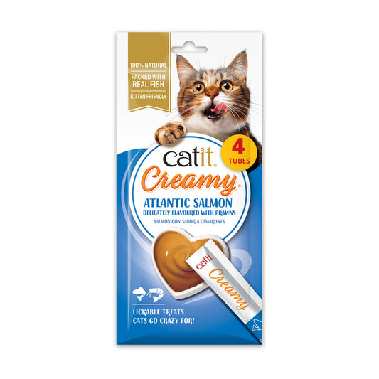Catit Creamy Treats Salmon & Prawn 4 Tubes product image