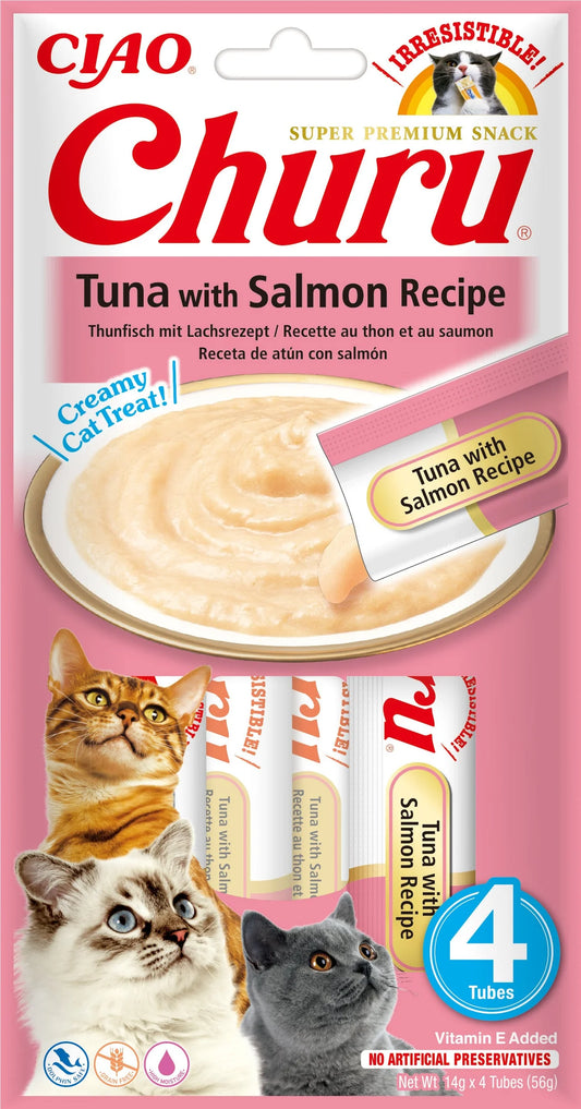 Churu For Cats Tuna With Salmon Recipe 4x15g product image