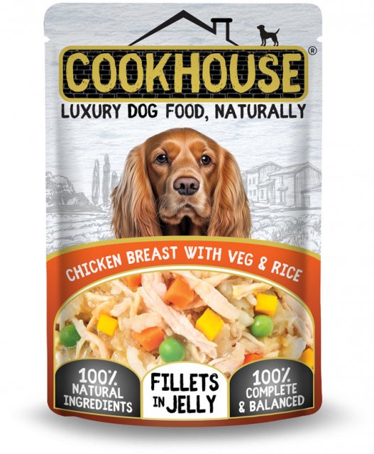 Cookhouse Dog Pouch Chicken Breast With Veg & Rice In Jelly 100g product image