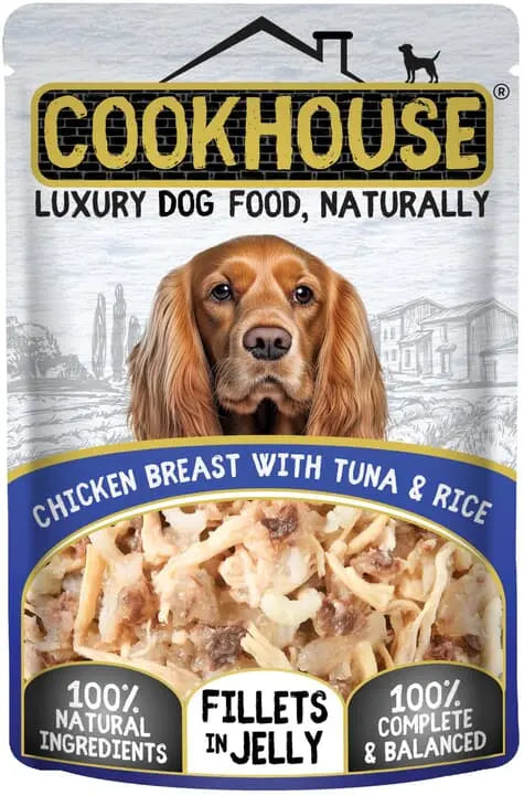 Cookhouse Dog Pouch Chicken, Tuna & Rice In Jelly 100g product image