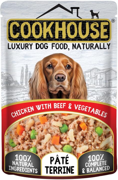 Cookhouse Dog Pouch Chicken With Beef & Veg Pate Terrine 100g product image