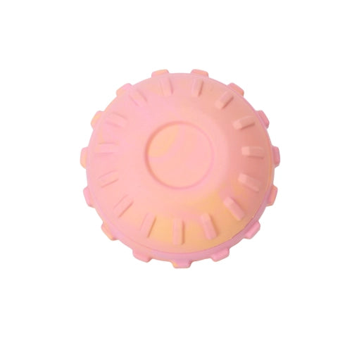 Durham Animal Feeds Rubber Treat Ball - Small - Pink & Orange product image