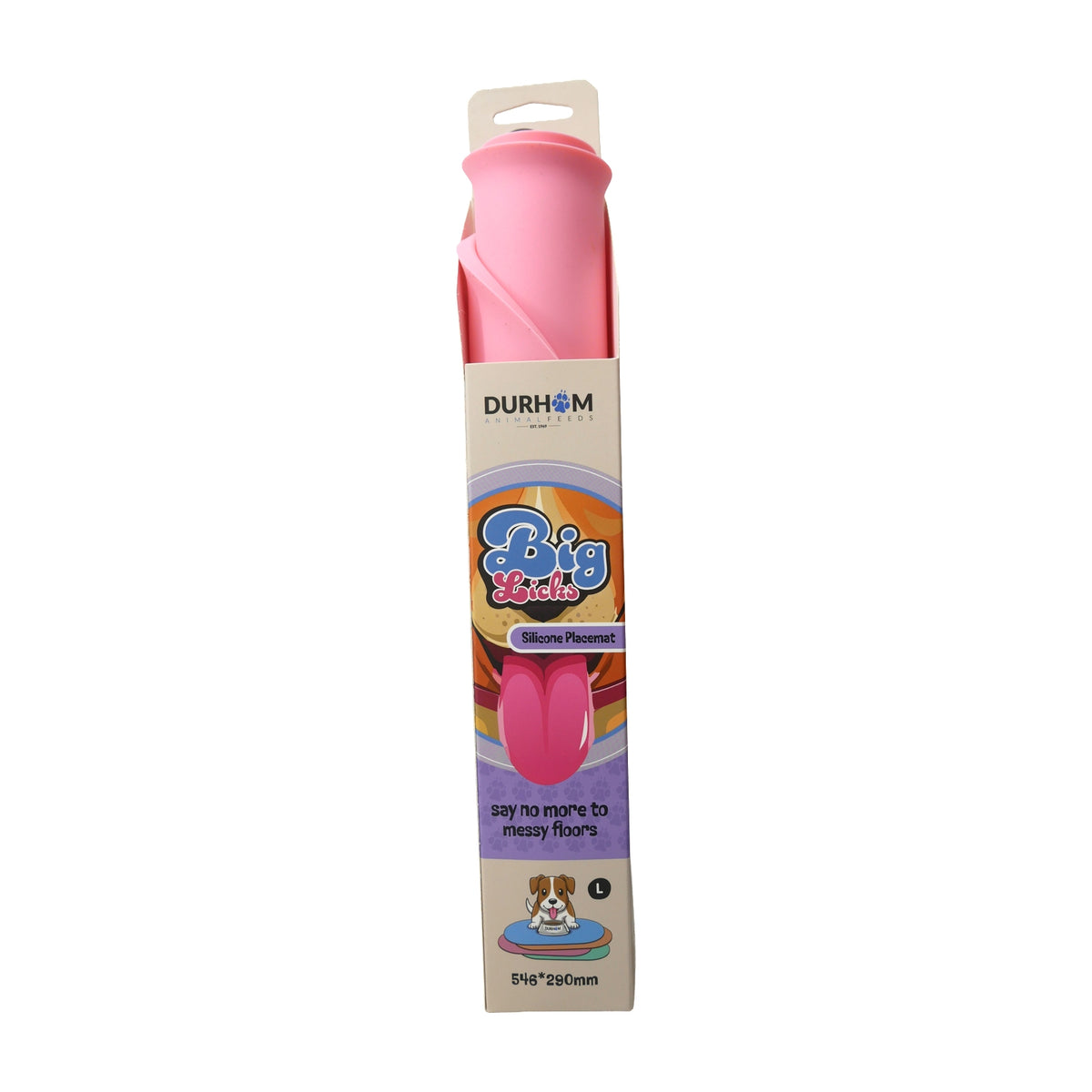 Durham Animal Feeds Big Licks Silicone Placemat - Large (546mm x 290mm) - Pink product image