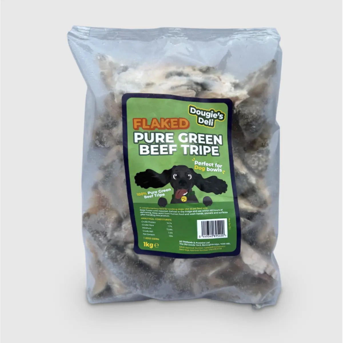 Dougies Flaked Pure Green Beef Tripe 1kg product image