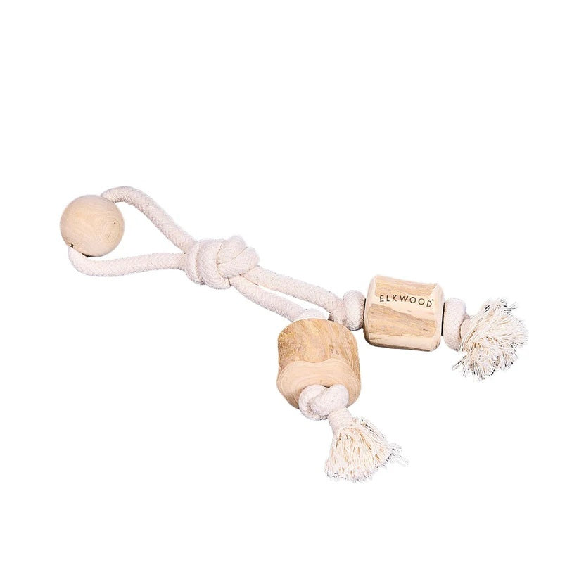 Elkwood Coffee Wood Double Rope Dog Toy product image