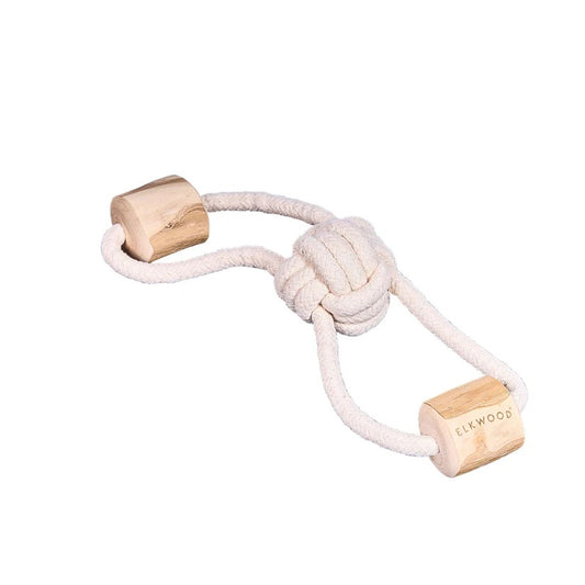Elkwood Coffee Wood Knot Dumbell Dog Toy product image