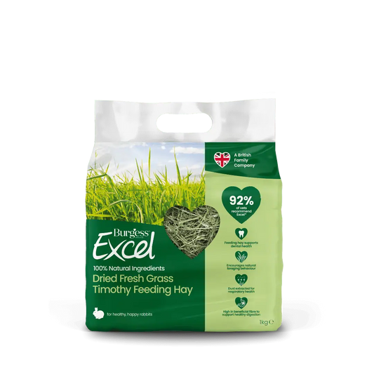 Burgess Excel Dried Fresh Grass Timothy Feeding Hay – 1kg product image