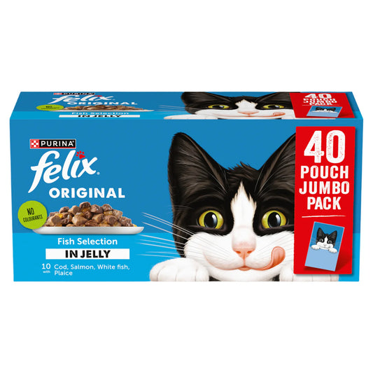 Felix Original Fish Selection in Jelly Wet Cat Food 40x85g product image