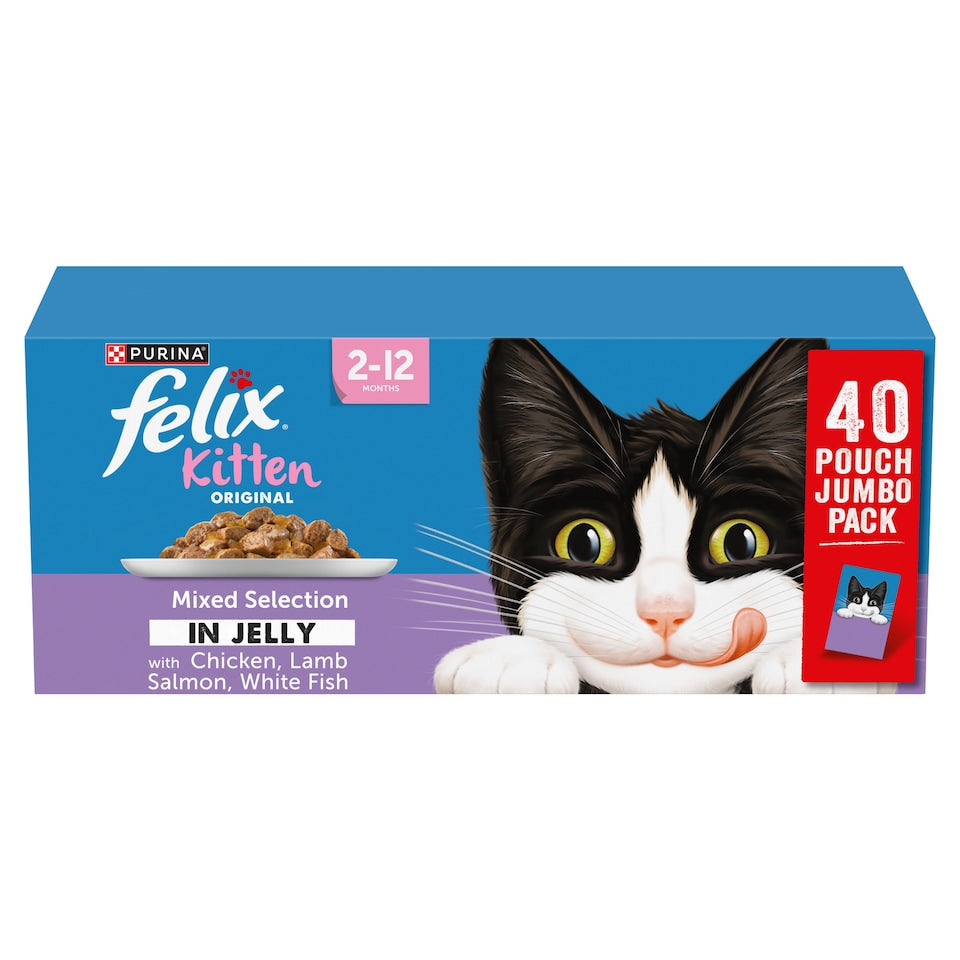 Felix Original Kitten Mixed Selection in Jelly Wet Cat Food 40x85g product image