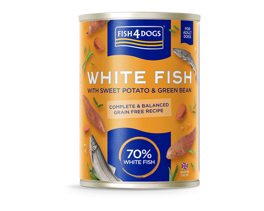 Fish4Dogs - Finest White Fish with Sweet Potato & Green Beans - 395g product image