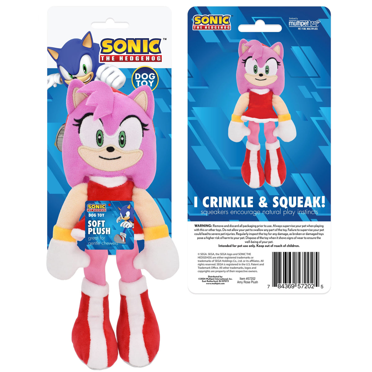 Multipet Sonic the Hedgehog Amy Rose Plush Figure product image